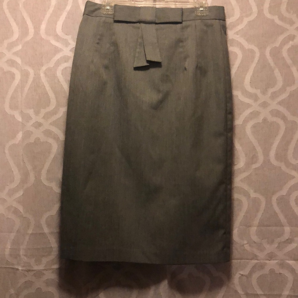 Gray Pencil Skirt